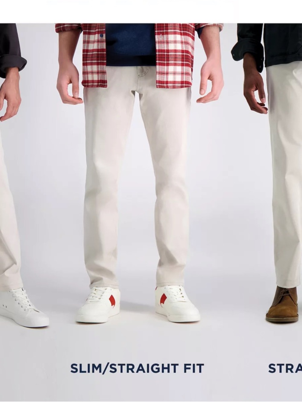 Haggar Slim-Straight City Flex Pants in Light Beige